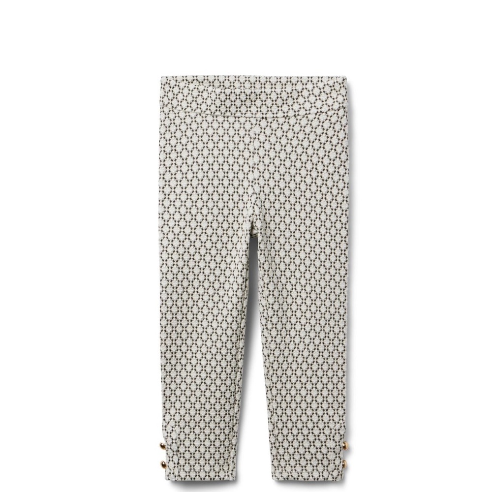 Janie and Jack White and Black Polka Dot Leggings